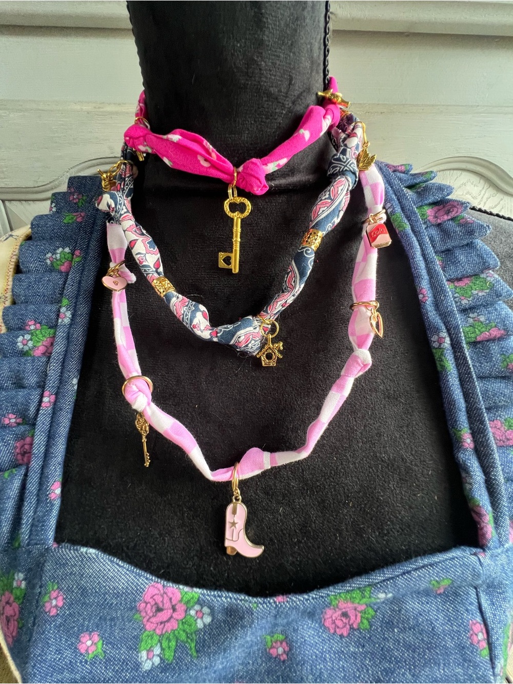 🤠 Western Style Charm Bandana Necklace Set